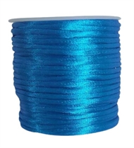 50 m. turkis satin tråd - 2 mm.